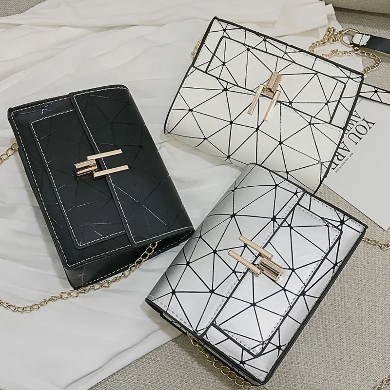  Women Shoulder Bags 2019 summer new Korean version of the Messenger bag handbag chain wild crack pr - 33032785108