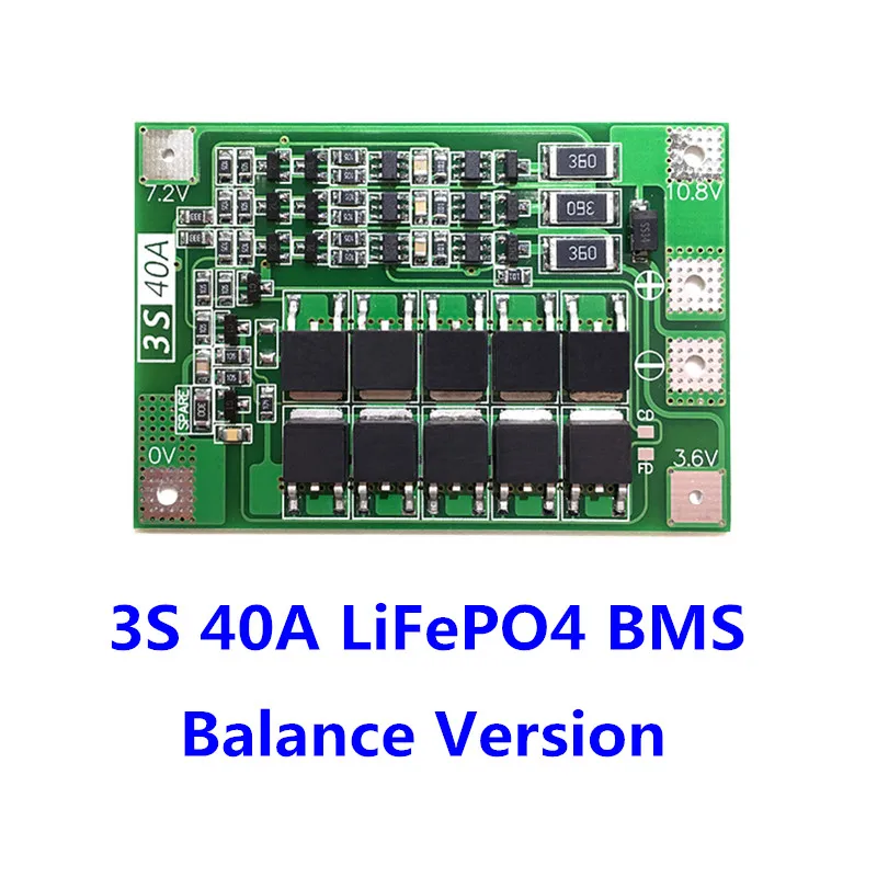 3S 40A 9,6 V 10,8 V 18650 LiFePO4 BMS/железо литиевая батарея Защитная плата с выравниванием startable дрель стандарт/баланс