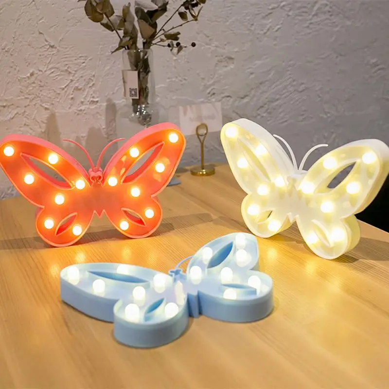 

New Fixture Novelty 3D Marquee Unicorn Flamingo LED Table Lamp Children Night Light Star Snow Butterfly Love Deer Decoration