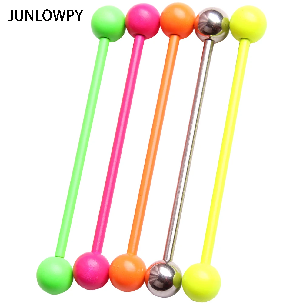 

JUNLOWPY Surgical Steel 14G Industrial Barbell Plaint Plated 38mm Ear Bar Body Jewelry Fashion Tragus Earring Piercing Cartilage