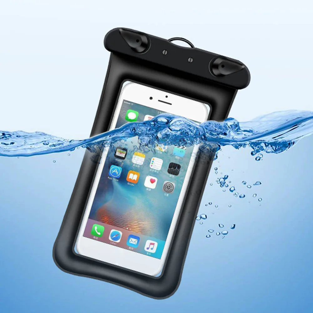 

Universal Float Waterproof Case Phone Dry Bag Compatible for iPhone Galaxy 5.2"- 6" Protective Pouch for Beach Kayaking Bath