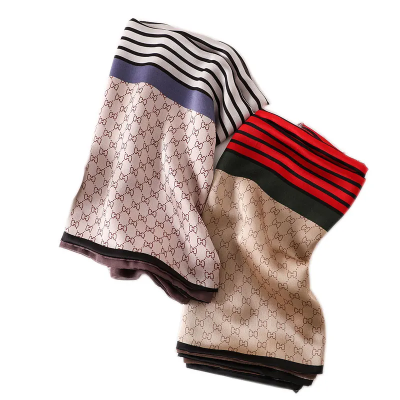 

2019 Brand New Designer Shoes for Women Scarf Season Spring-Summer fashion Silk Scarves for Square Large-sized Shawls and Stoles