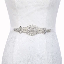 Inofin WH50 хрустальные свадебные аксессуары атласный ремешок для свадебного платья Свадебная лента пояс для вечерних выпускных платьев