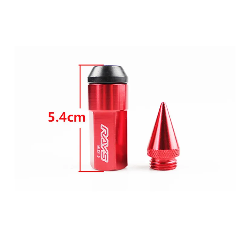 RASTP- Aluminum Alloy RAYS Racing Composite Nut Anti Theft Steel Head Lock Wheel Lug Nut Bolt With Spikes RS-LN038