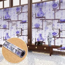 Китайский стиль витражные наклейки матовая декоративная пленка самоклеящаяся пленка для окон домашний декор для кухни чайная комната 45/60*500 см