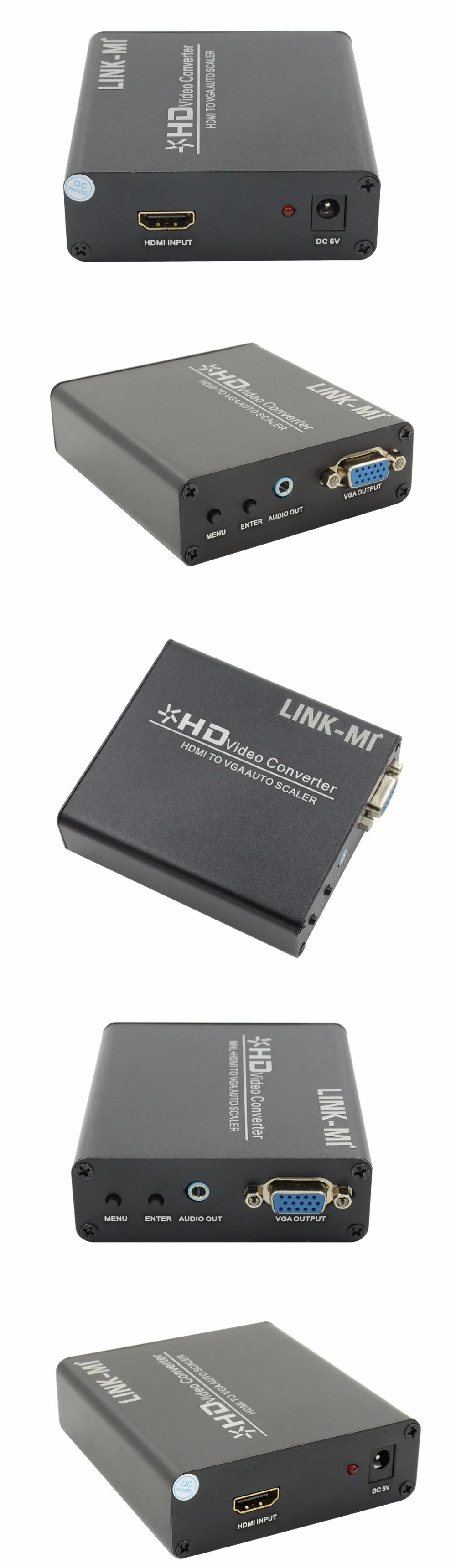 LINK-MI HV01 HDMI к VGA автомасштабирование HD видео конвертер с аудио выходом для HD tv CRT/lcd/СВЕТОДИОДНЫЙ Проектор Монитор до 1080 p