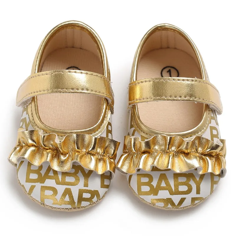 Милая обувь; блестящая, милая, золотистая, серебряная детская обувь для принцесс; Повседневная обувь для маленьких девочек