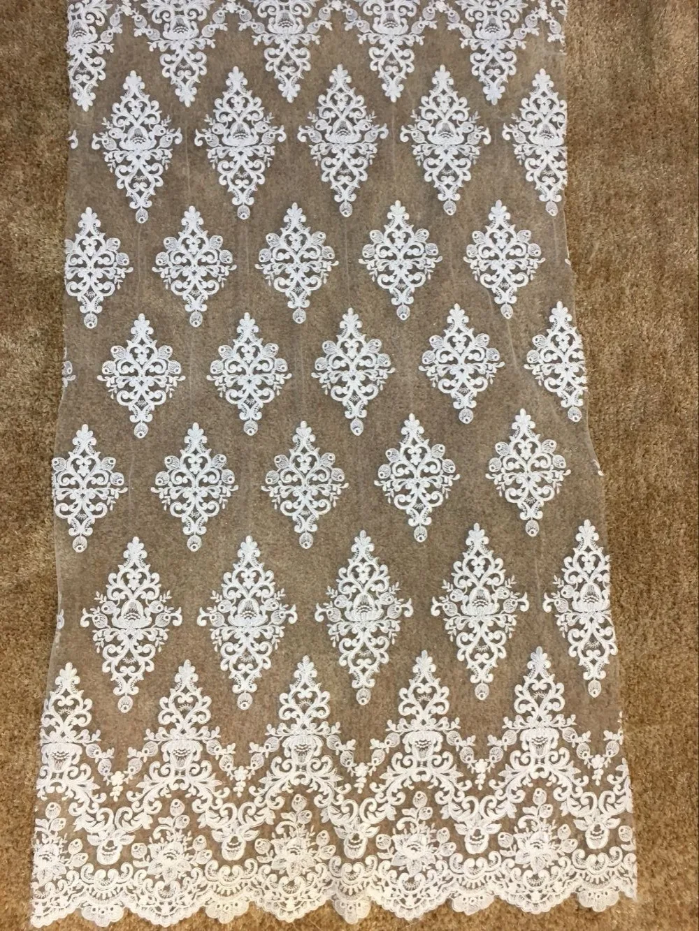 

2019 Net Beading Lace Fabric Latest African lace fabric with embroidery mesh tulle lace fabric 5Yards/Lot