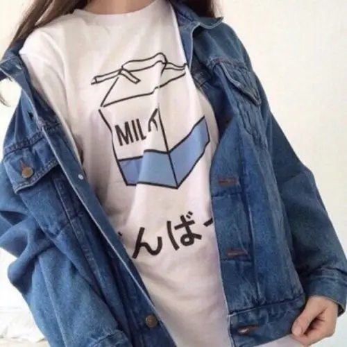 

Casual Large Size Summer Female Short-sleeved T-shirt Women Clothing Japanese Milk Pink Cute Girl Cartoon Peach Korean Clothes