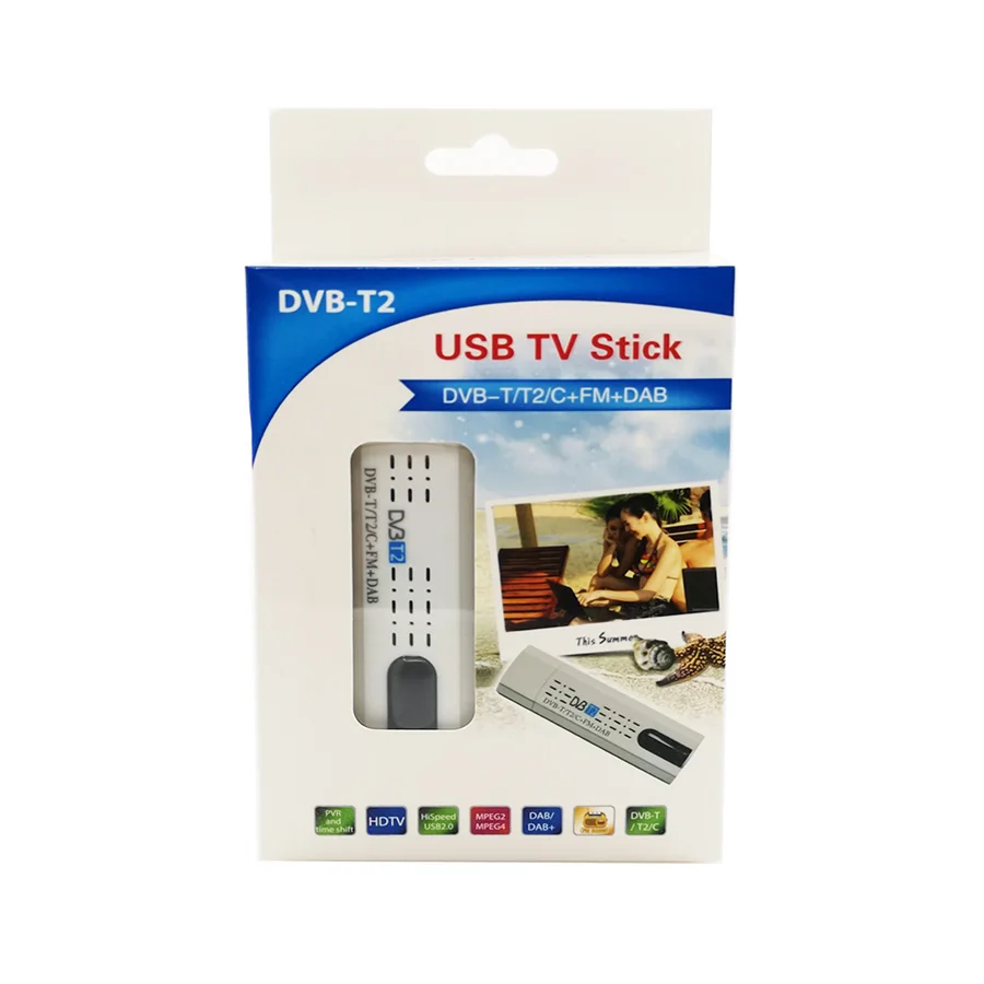 Цифровой спутниковый приемник цифрового ТВ T2 DVB T USB HDTV тюнер ТВ-тюнер ресивер для DVB-T2/DVB-T/DVB-C/FM/DAB со встроенной антенной пульт дистанционного управления