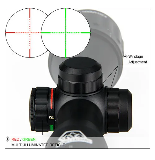 Canis Latrans военный тактический оптический винтовочный прицел Mil-Dot 4X32 minidoulecolor охотничий прицел/стрельба GZ10140