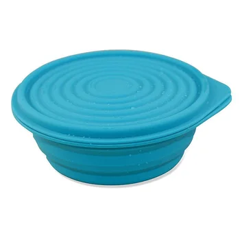 

50pcs/lot Silicone Collapsible Portable Lunch Bento Box for Food Folding Dinnerware Fruit Container Bowl For Children