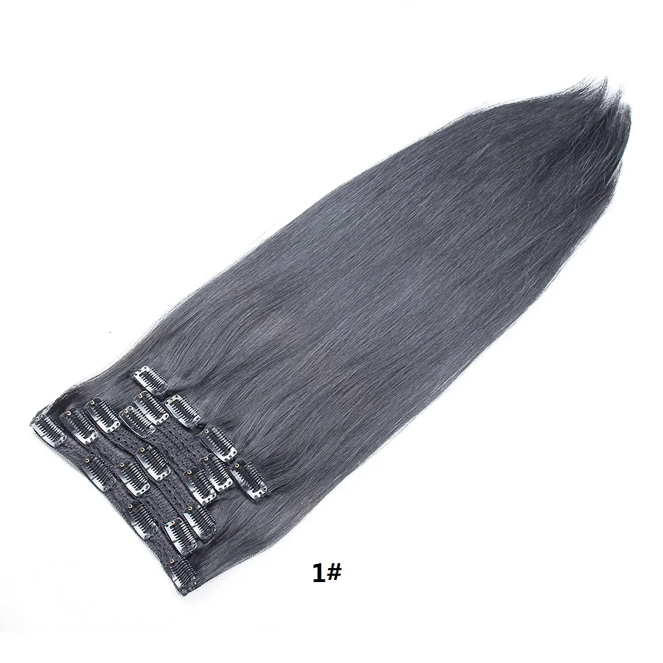 Clip in hair extension Human hair bundles brazilian hair (4)