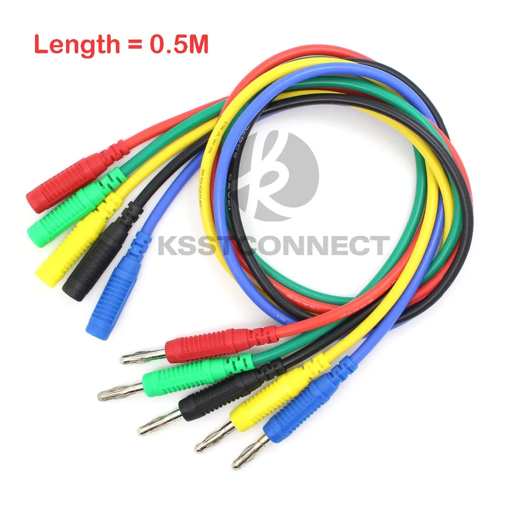 TL103 5pcs L=0.5M female to male 4mm banana plug test line,Patch Cord