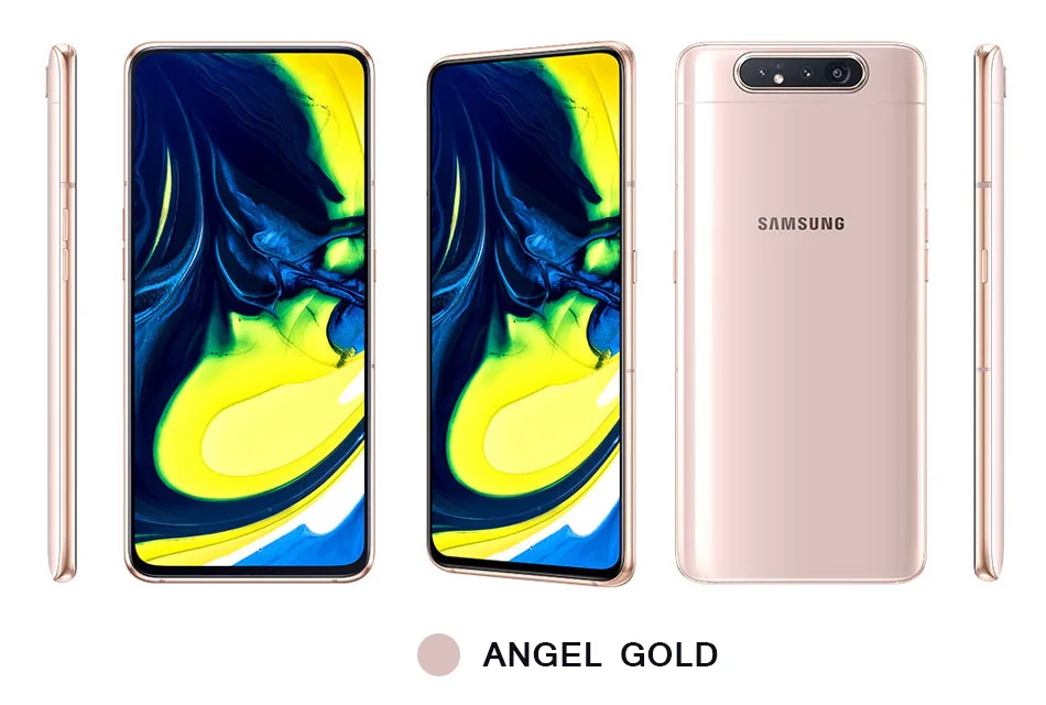 Samsung Galaxy A80 Mobile phone 6.7” Snapdragon 730G Octa Core Rotating Camera 48MP 8GB 128GB 3700mAh NFC Android 4G Smartphone