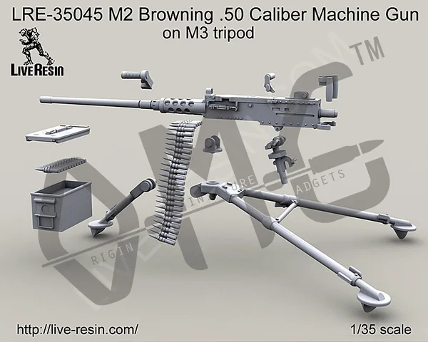 [Набор масштабных моделей] живой полимерный LRE-35045 1/35 м2 Браунинг. Пулемет 50 калибра на штативе M3