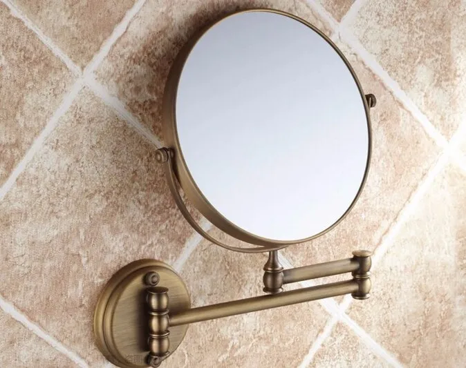 Горячее предложение для ванной комнаты настенный 8 дюймов Латунь 3X/1X зеркало для ванной складное зеркало для макияжа косметическое зеркало леди подарок
