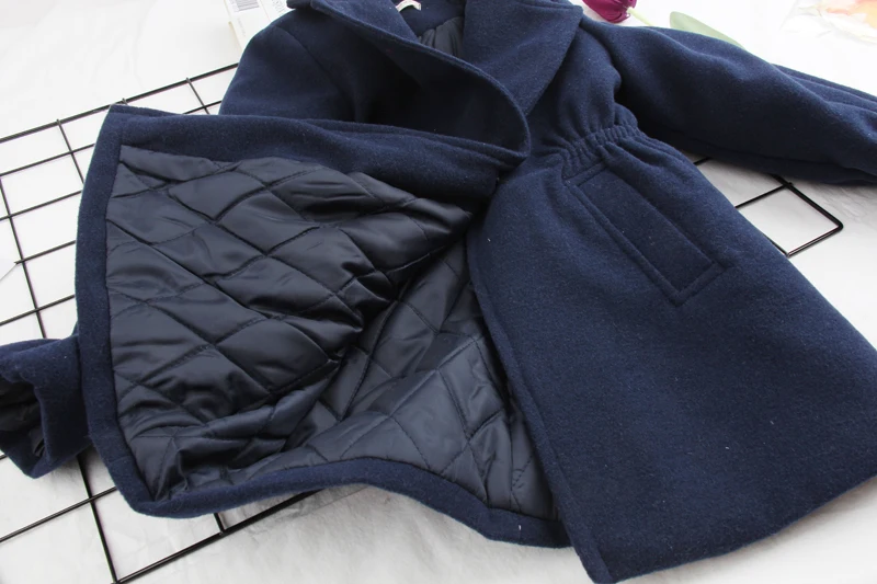 Шерстяное пальто для девочек детская одежда зимние пальто и куртки для девочек Одежда для детей Шерстяная Смесь кашемировая Одежда для девочек От 3 до 16 лет