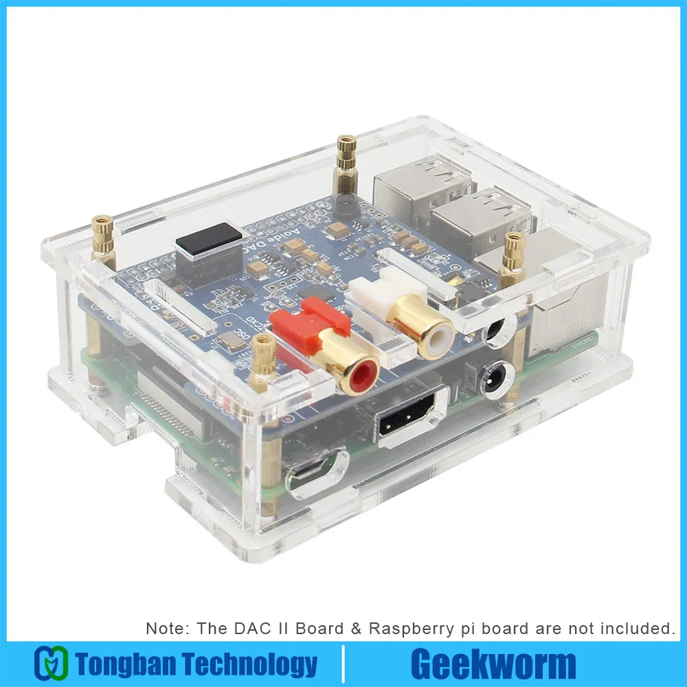 Акриловый чехол для Raspberry Pi 3 Model B+/3B и DAC II Hifi звуковая карта