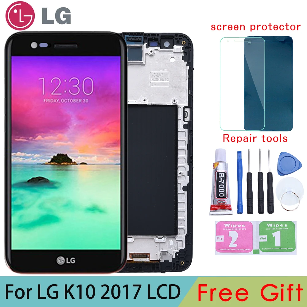 Цена 5,3 Оригинальный дисплей для LG K10 2017 ЖК сенсорный экран дигитайзер для LG K10 2017 дисплей K20 Plus M250 M250N M250E #3