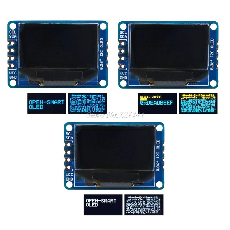 

0.96" I2C Interface OLED Display Module For UNO R3 Mega2560 Leonardo color Blue, White, Blue yellow MAR22 Dropship