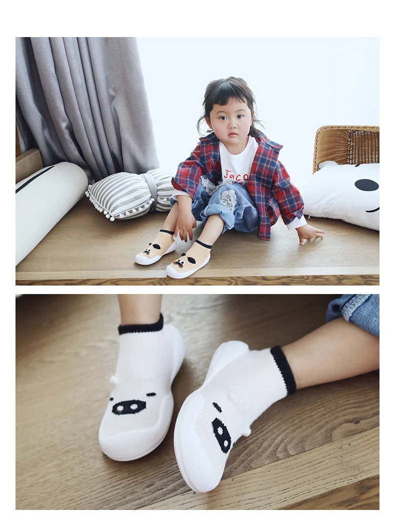 winter shoes baby warm booties newborn girl baby  Anti-skid Soft Socks Baby Socks With Rubber Soles toddler girls shoe bebe knitted slippers walker soft shoes boy (9)