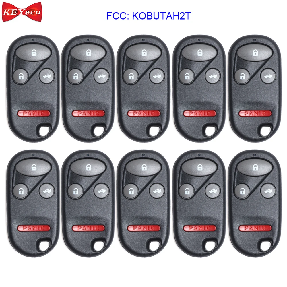 KEYECU 10 шт. для Honda Accord для Acura TL 2000 2001 БЕСКЛЮЧЕВОЙ Вход дистанционного управления автомобильный брелок KOBUTAH2T 3+ 1 кнопка