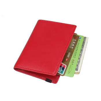 

2018 Travel Business Card Holder Real Genuine Leather ID Credit Cards Organizer Wallet Women Men Cardholder Design Purse