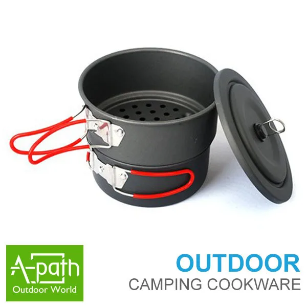 Alocs outdoor camping cookware camp picnic free aluminum camping pot
