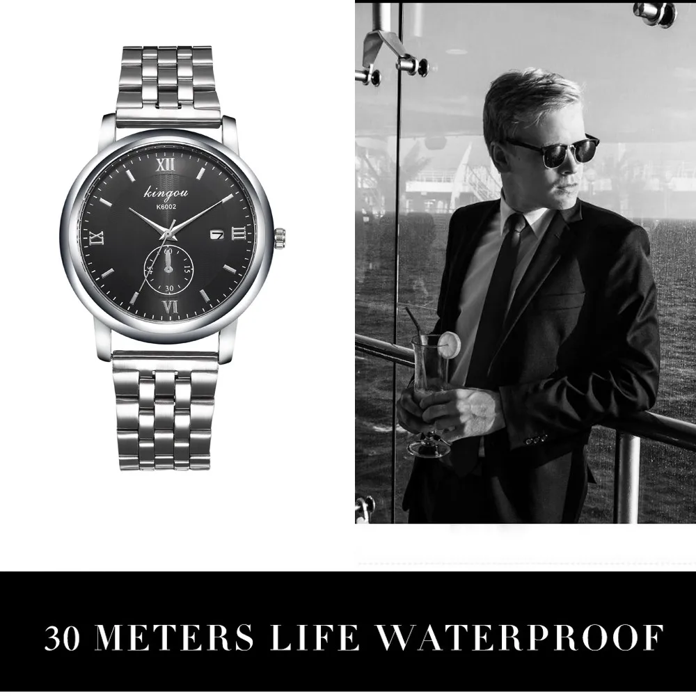 

Precise movement ashion Man Crystal Stainless Steel Analog Quartz Wrist Watch Women Clock reloj mujer Elegant