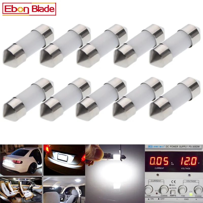 

10PCS C5W Auto Led 28mm 3030 3 SMD 3LED 6000K Bulbs For Door Lights Festoon Dome Light Interior Lighting 12V DC Car Styling