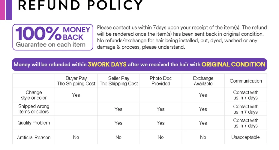 refund policy