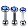 3Pcs/lot Surgical Steel Crystal Cartilage Helix Barbell Bar Ear Stud Piercing 16G Earring Piercings  Jewelry For Sexy Girls ► Photo 3/6