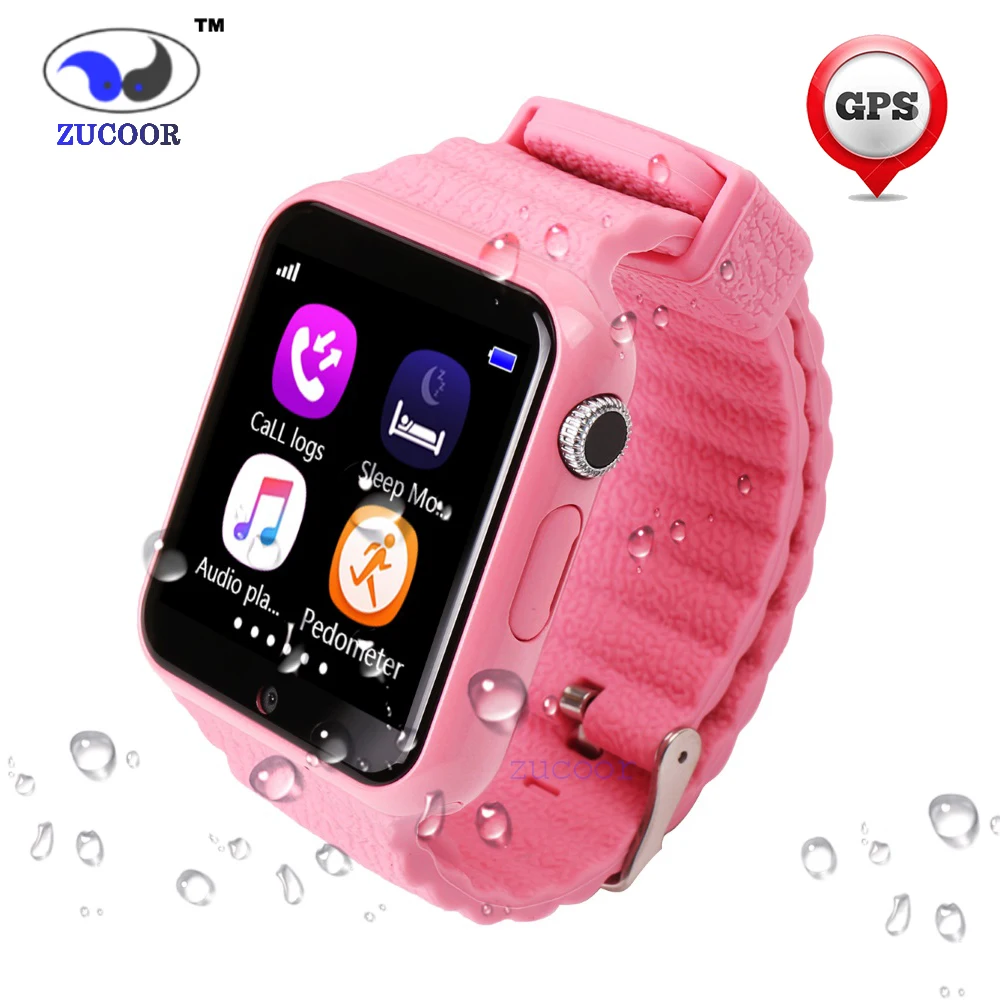 

GPS Saft Tracker Smart Watch V7k For iOS Android Kids Location Children Baby Support SIM TF Card Safe Anti-lost Monitor Child