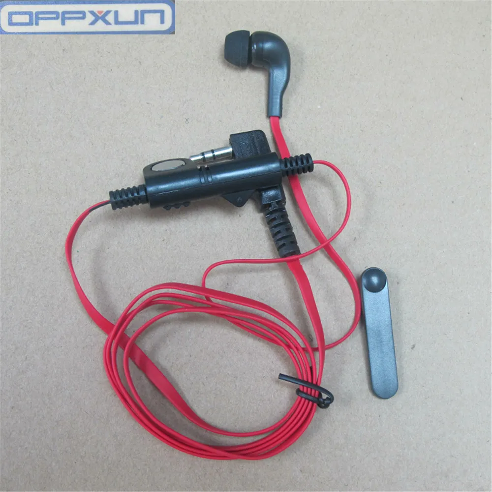 OPPXUN 5 шт. красные модные лапша 2PIN наушники для kenwood TK-3107 tk2207 TK-240D TK-248 baofeng bf888s UV5R UV82