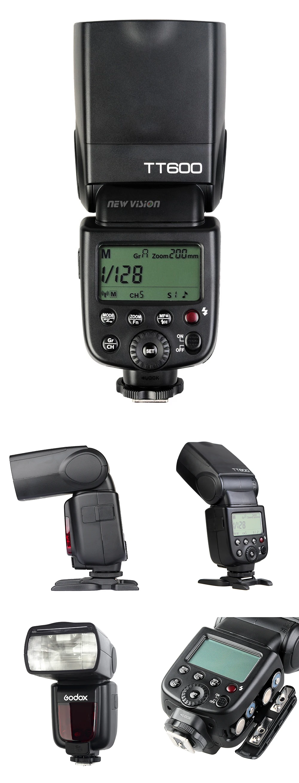 Godox TT600 2,4G Беспроводная камера Вспышка Speedlite+ X1T-C/N/F передатчик беспроводной триггер для Canon Nikon Fujifilm Olympus