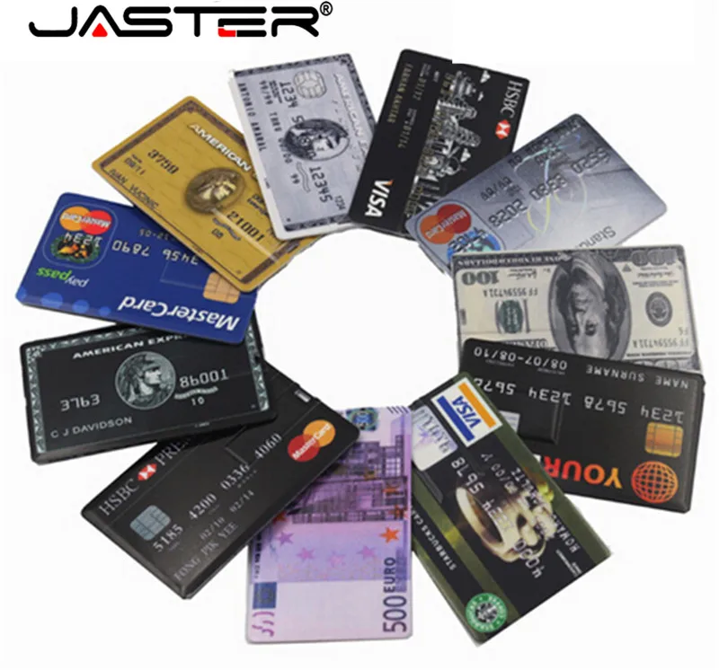Дешевый JASTER водонепроницаемый Super Slim кредитной карты USB Flash Drive 32 GB флешки 4 GB 8 GB 16 GB 32 GB модель банковской карты Memory Stick u диск
