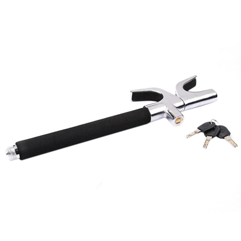 

Adjustable Car Trolley Steering Wheel Lock Anti Theft Hand Tool With-Safety Hammer
