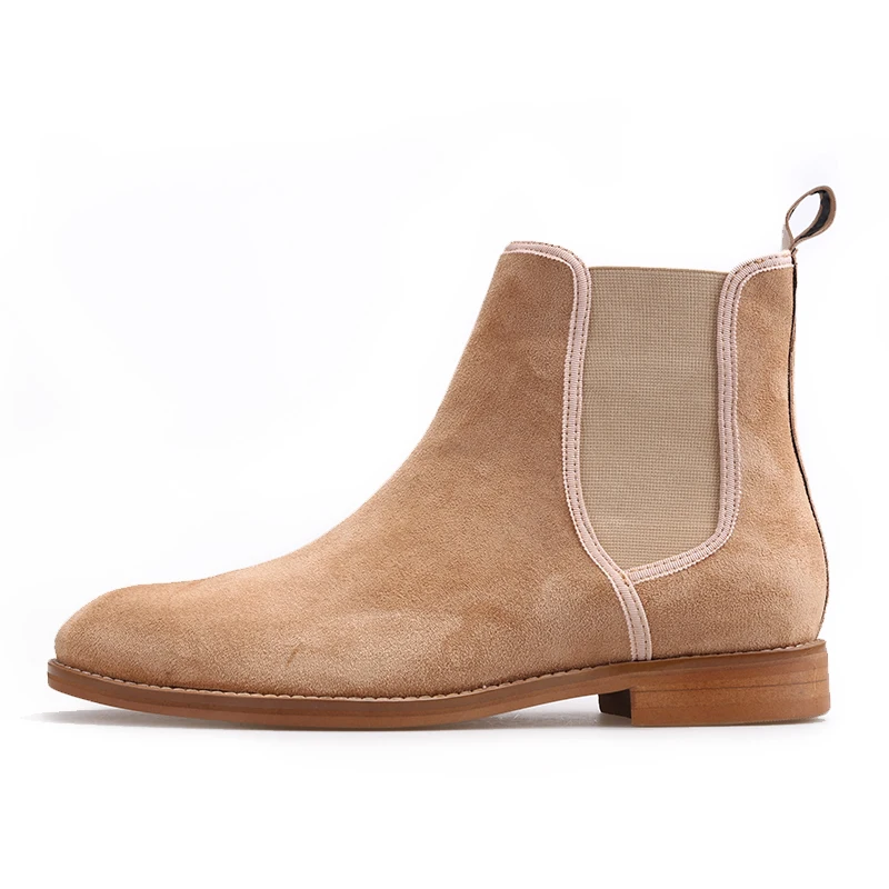 Piergitar new handmade men CHELSEA boots classic style cow suede men casual boots outfit perfect for spring autumnal wear