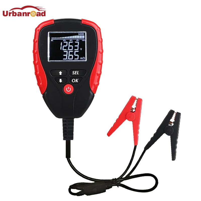 

Automotive Battery Analyzer Digital 12V Car Battery Load Test of Battery Life Percentage Voltage Resistance and AH CCA Value