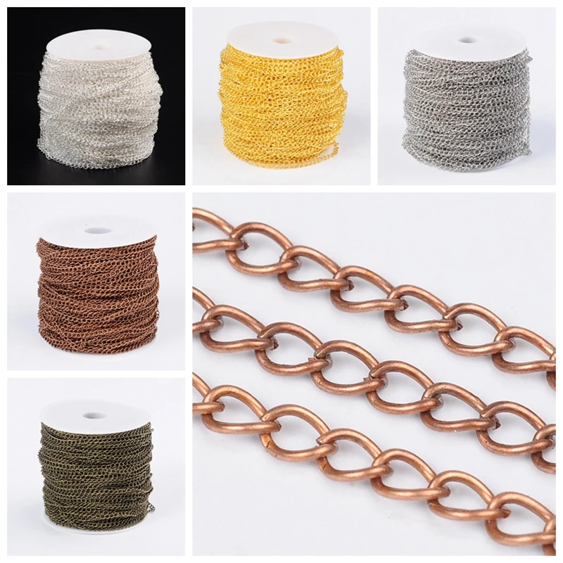 5x3.5x0.8mm Iron Twist Chains for Jewelry Making DIY Accessories, Come