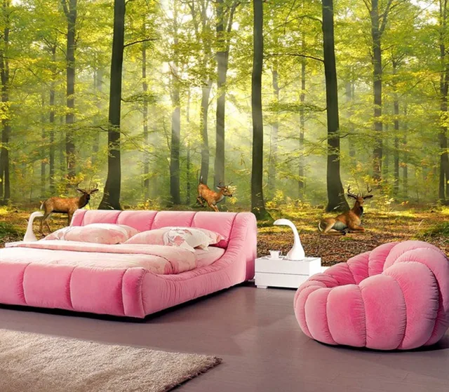 Benutzerdefinierte Wandbild 3D Fototapete Wald Norwegisch Elch ... Benutzerdefinierte Wandbild 3D Fototapete Wald Norwegisch Elch ...