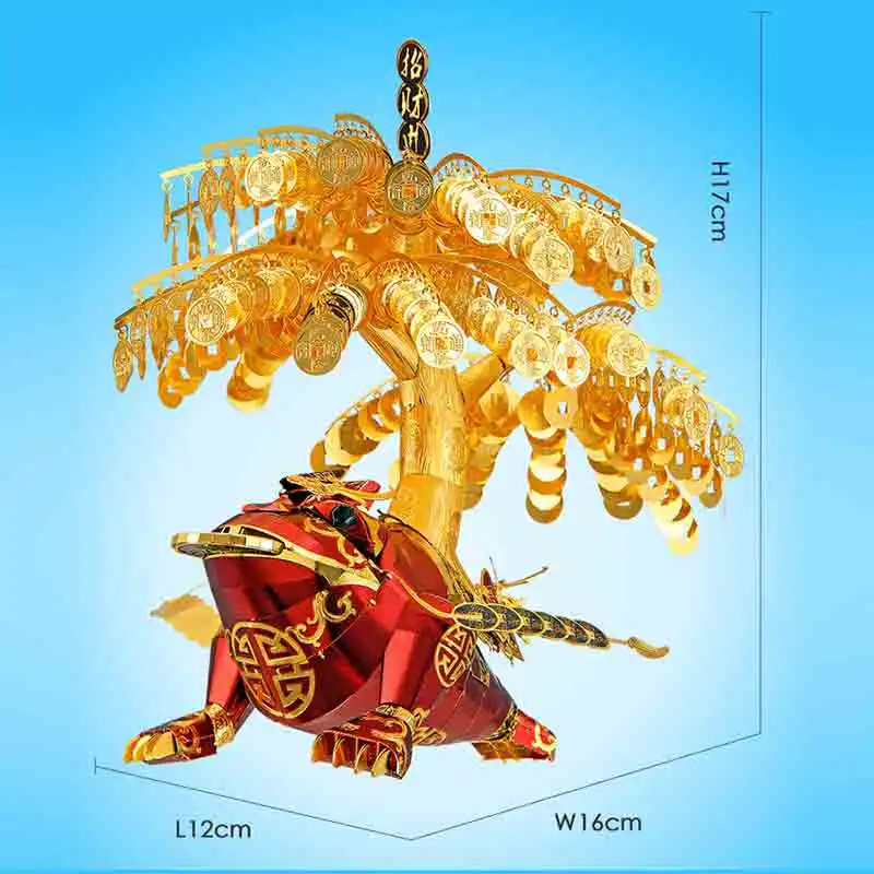 

Piececool GOLDEN TOAD 3D Metal Puzzle Model Laser Cut Manual Assemble Jigsaw Adult Children Collection Educational Toys Gifts