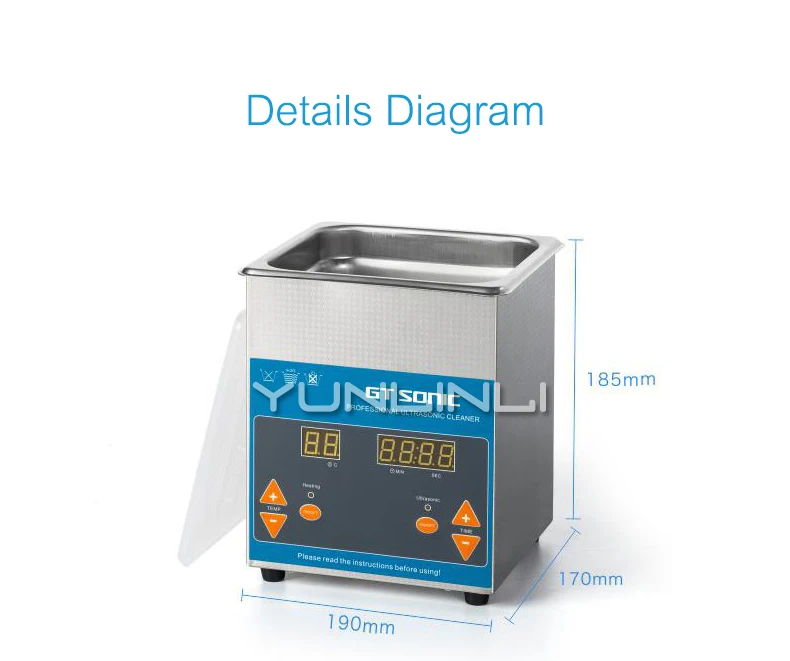 tamanho pequeno 13l controle digital limpeza ultra sonica 04