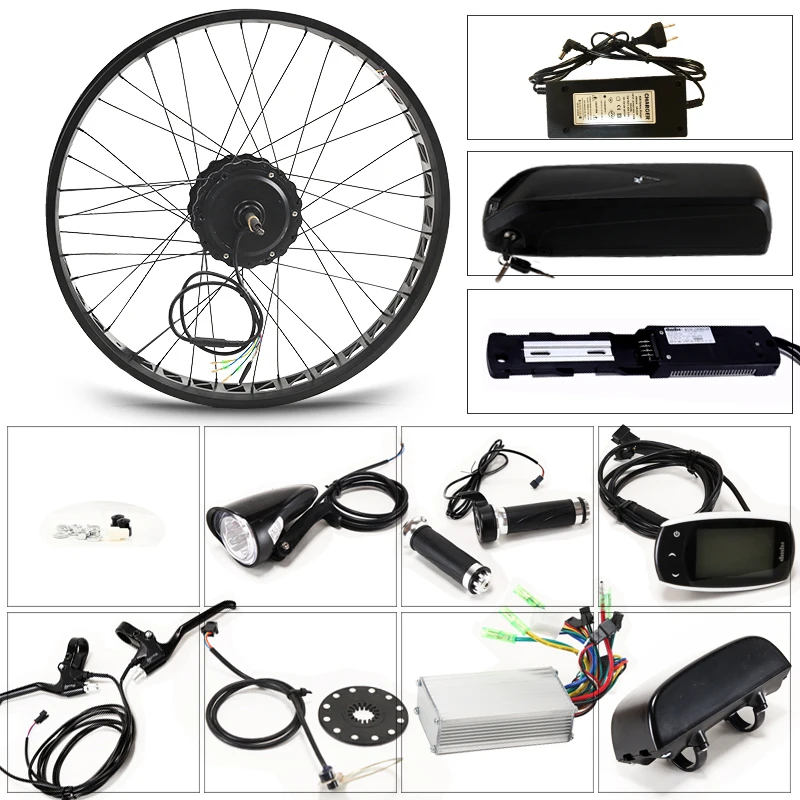 Excellent CASDONA Electric bicycle 48V 500W kit for 26x4.0" inch wheel motor kettle battery LED LCD electric car Ebike e bicycle electric 1