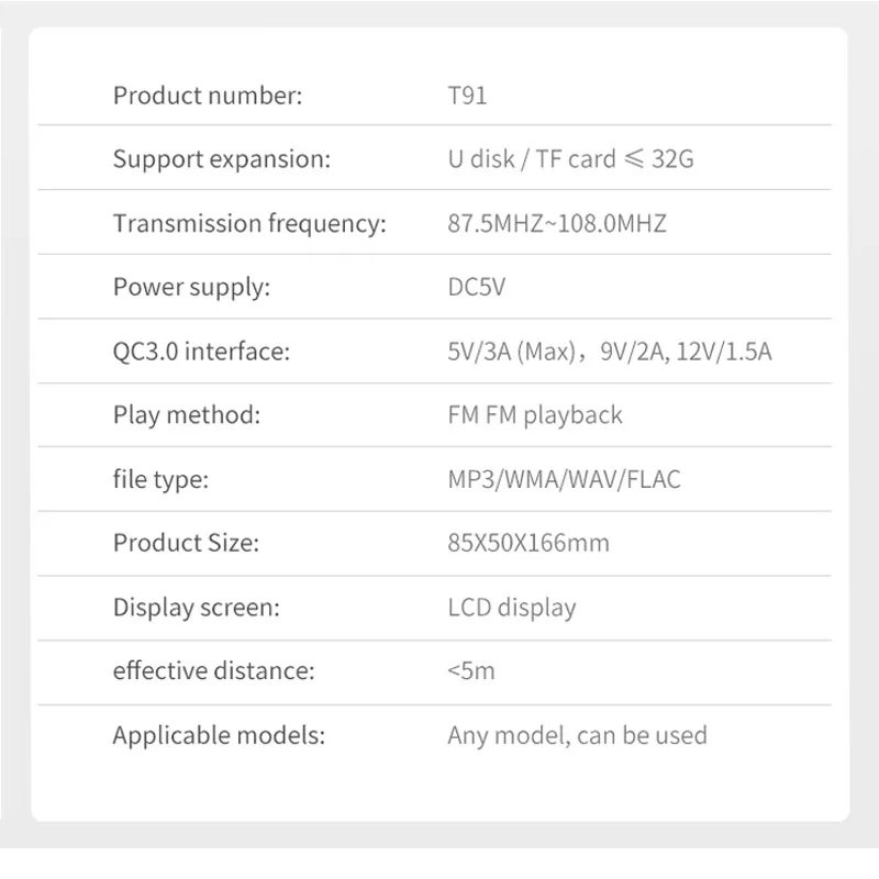 ALLSOME Bluetooth Блютуз-гарнитура fm-передатчик A2DP AUX аудио Автомобильный плеер QC3.0 поддержка быстрой зарядки TF карта/U воспроизведение диска