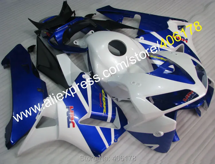 

For CBR600RR F5 2005 2006 CBR 600 RR 05 06 CBR600 600RR Blue White Motorcycle Fairing Kit (Injection molding)