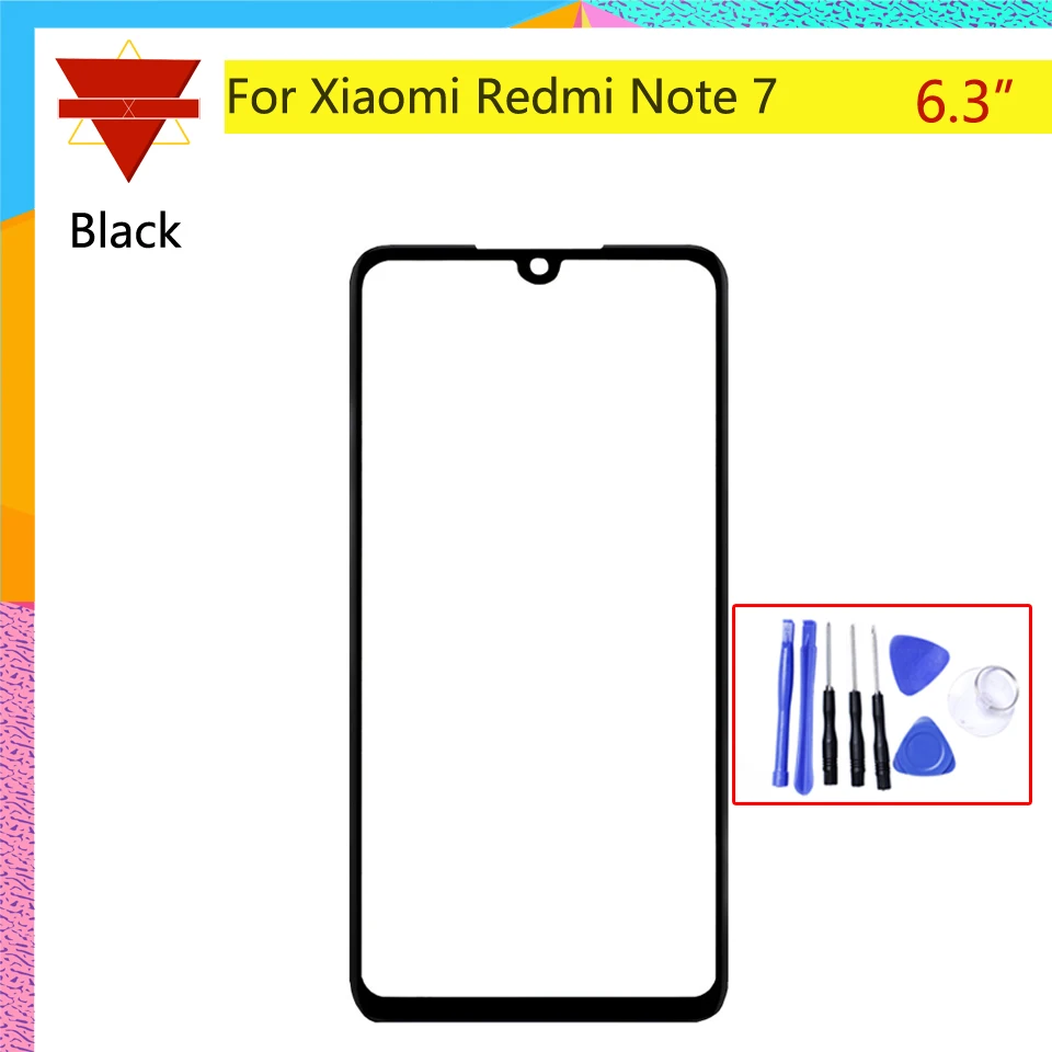 Note 7 сенсорный экран 6," для Xiaomi Redmi Note 7 сенсорный экран сенсорный ЖК-дисплей дигитайзер Переднее внешнее стекло