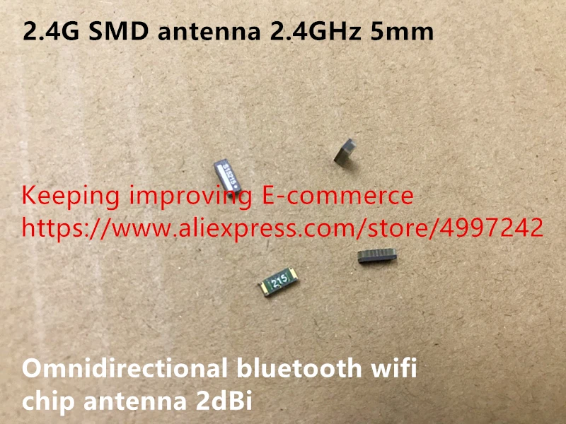 

Original new 100% 2.4G SMD antenna 2.4GHz 5mm omnidirectional bluetooth wifi chip antenna 2dBi S15115 (Inductor)