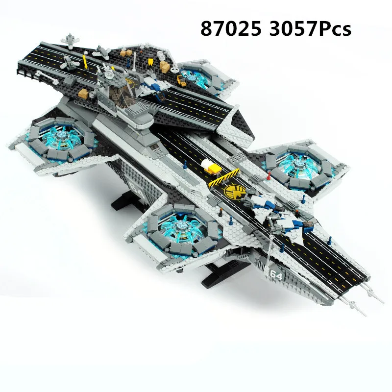 

King 87025(07043) Super Heroes The Shield Helicarrier Model Set Building Kids Blocks Bricks Toys Compatible 76042 DIY Birthday